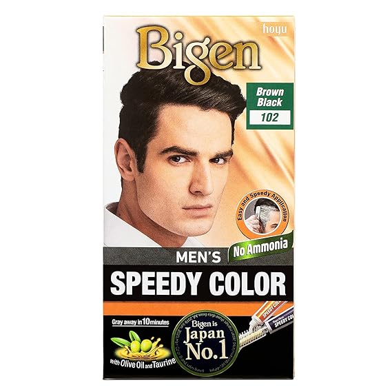 Bigen Men's Speedy Color, Brownish Black 102 (150g)
