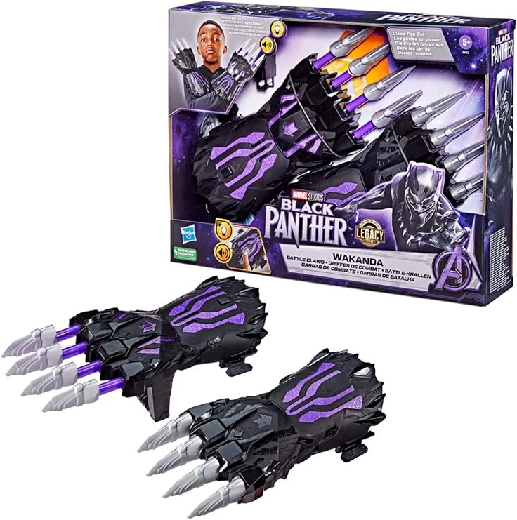 Marvel Studios' Black Panther Legacy Wakanda FX Battle Claws with Lights and Sounds, Role Play, Super Hero Toys for Kids Ages 5 and Up