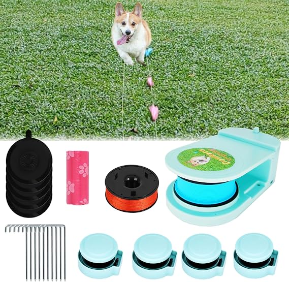 Generic Dog Toys for Large Dogs, including Agility Course Set & Lure Toys - Electric Treadmill, 34 MPH, 40 Min, Indoor/Outdoor - Green