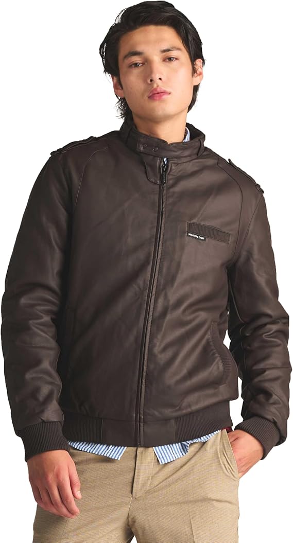 Members Only Iconic Racer Faux Leather Jacket Men