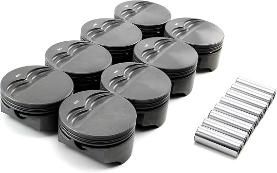 Speedmaster PCE305.1005.05 Compatible with Chevy SBC 383 ci 6.0" 4.060" 1.100" 0.927" Flat Top Hyper Pistons [Coated]
