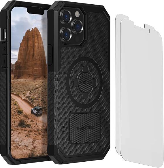 Rokform - iPhone 13 Pro Max Rugged Case + 2-Pack Screen Protector Kit (Clear)