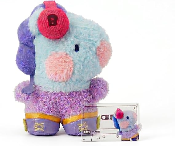 Official BT21 minini Stereo Standing Doll - MANG, Collectible Merch, Display Figure, Standing Character, Shelf, Desk, Office, Room Decor, Gift for Girls and Kpop Fans