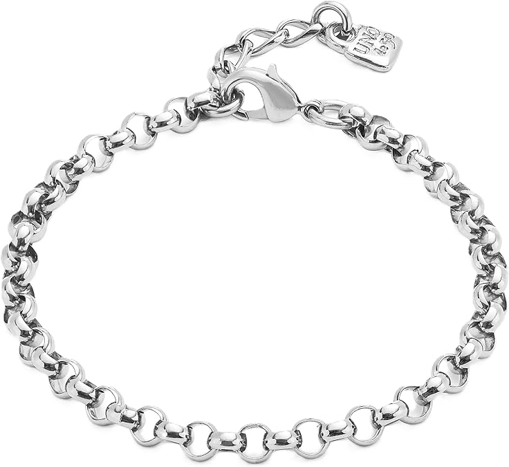 Uno de 50 Chain Link Bracelet, Rolo Style, Ser Fascinante Collection 7" Adustable to 8"