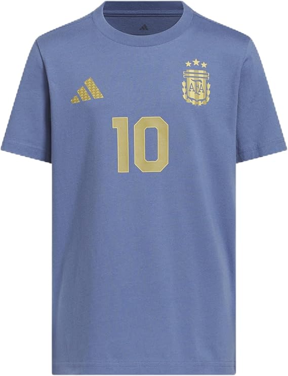 adidas Argentina Home Messi #10 Youth Graphic Tee 26 - Blue