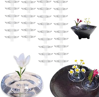 Floating Floral Arrangement Holder, 2025 Creative Floating Floral Arrangement Holder, 102030PCS Clear Floating Flower Bowl Stem Holder