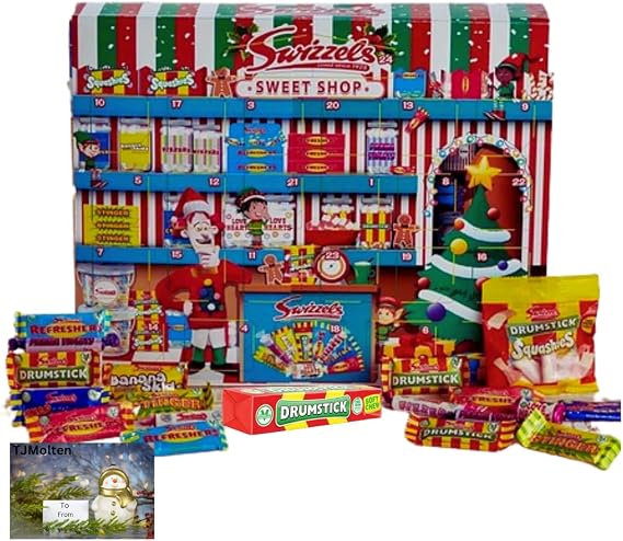 Swizzels Sweets Advent Calendar 2025 - Retro sweets advent calendar | Countdown to Christmas selections sweets | Gluten Free Advent Calendar for Kids Men Women & TJMolten tag 220 g (swizzels advent)