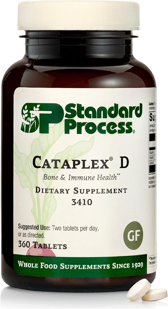 Standard Process Cataplex D, Immune & Bone Health Supplement, 360 Tablets | Supports Immune Function, Bone Density and Mineral Absorption, Immune Health Supplement with Vitamins A and D, Gluten-Free