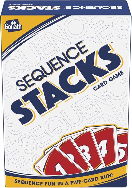 Goliath. Sequence Stacks. Card Game. Strategy Game. 2 to 6 Players. Ages 7 and Above, Red
