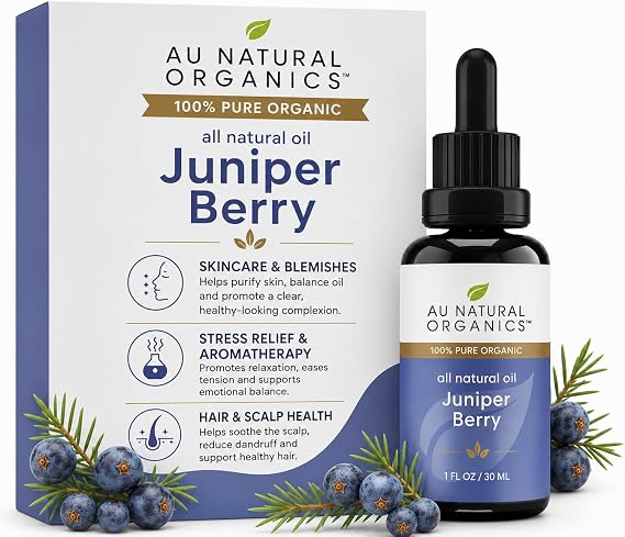 Au Natural Organics Juniper Berry Oil - 100% Pure Natural Cold Pressed Aromatherapy Essential Oil 1 Oz | 30 Ml