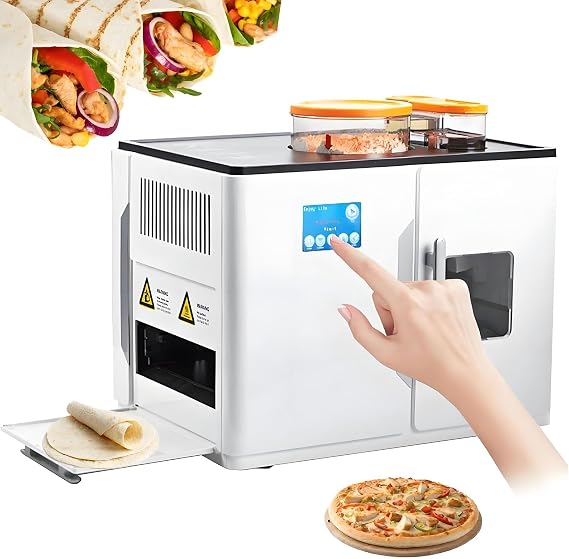 Electric Flatbread Maker with Intelligent Touch Screen, Fully Automatic for Homemade Roti and Tortillas, Ready in 2 Minutes