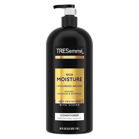 TRESemme Rich Moisture Hydrating Conditioner for Dry Hair 29 oz | Moisturizing for frizz-prone hair, Restores damaged hair, Moisturizes & detangles, Adds shine, with Heat protection system