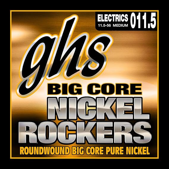 GHS BCM BIG CORE Nickel Rockers - Pure Nickel Electric Guitar Strings Medium (11 1/2-56)