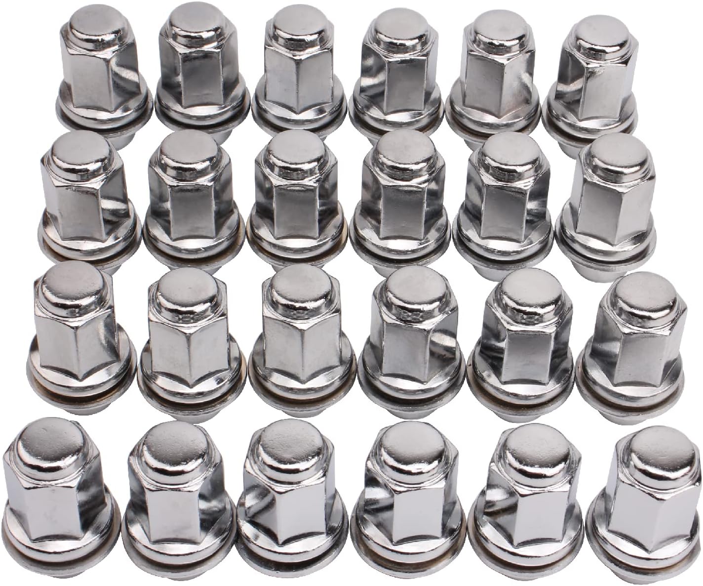 Set of 20, 14x1.5mm OEM Style Factory 1.85 Inch 7/8 22mm Hex Mag Washer Lug Nuts Compatible with Sequoia Landcruiser Tundra Lexus LX