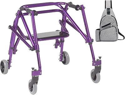 Drive Nimbo 2G Lightweight Posterior Walker with Seat, Small, Wizard Purple & Free Medical Utility Grey Bag! - #KA2200S-2GWP
