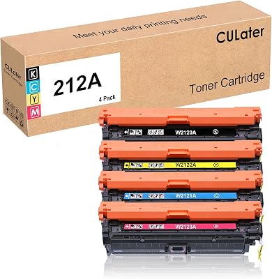 212A W2120A W2121A W2122A W2123A with Upgrade Chip Remanufactured Toner Cartridge Replacement for HP M554 M555 M578 Printer