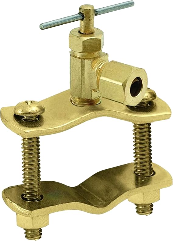 EZ-FLO 1/4 Inch (OD) Self Tapping Saddle Valve, Brass, 65801LF