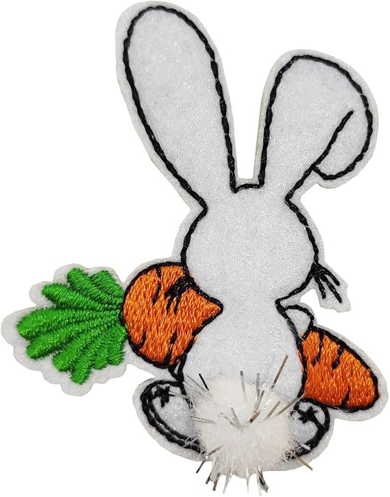 Easter Shirt DIY, Easter Bunny Cute Rabbit Embroidered Iron On Patch