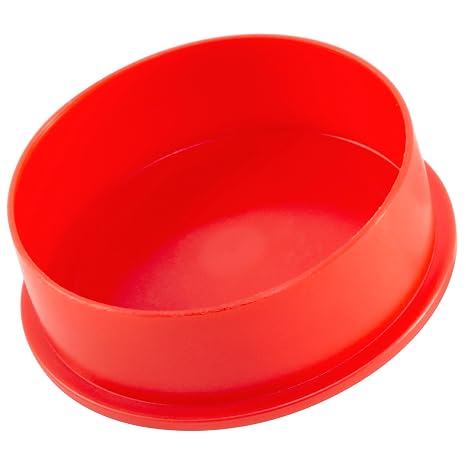 Caplugs EC-25 EC Series Plastic Cap for Threaded Connectors, 20 Pack, Red LD-PE, Nominal Thread Size 1-9/16" Flanged, Protective Closures, Dirt & Moisture Seals, Finishing, Masking, Easy Removal
