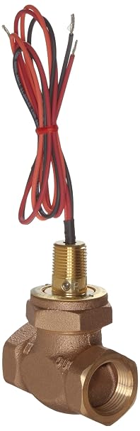 FS-200 Series Bronze Flow Switch, Inline, Shuttle Type, 2 gpm Flow Setting, 1" NPT Female