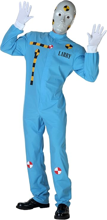 Realistic Crash Test Dummy Costume for Adults - Men's Crash Dummy Outfit with Mask, Jumpsuit, Gloves