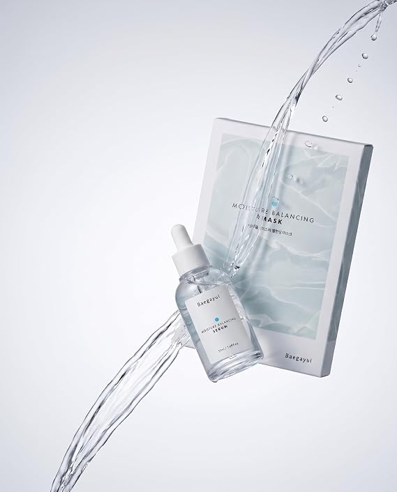 Recovery Set - Moisture Balancing Serum + Water-Gel Sheet Mask, Korean Barrier-Support Duo for Recovery Nights