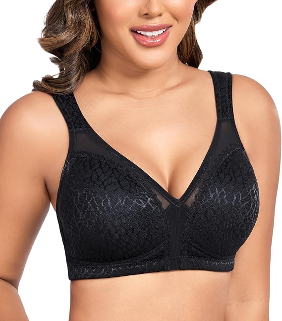 Wirefree Minimizer Bra for Women Full Coverage Plus Size | Wireless Supportive,Plus Size,Everyday Comfortable, Large bust,Wide Strap,Seamless,Breathable,Full Coverd