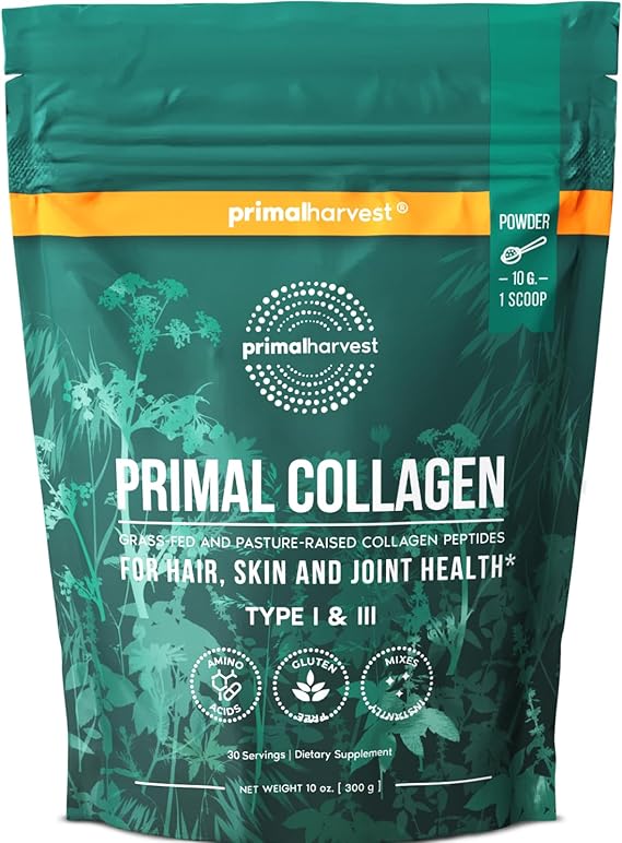 Primal Harvest Collagen - Powdered Daily Supplement, Dairy & Gluten Free
