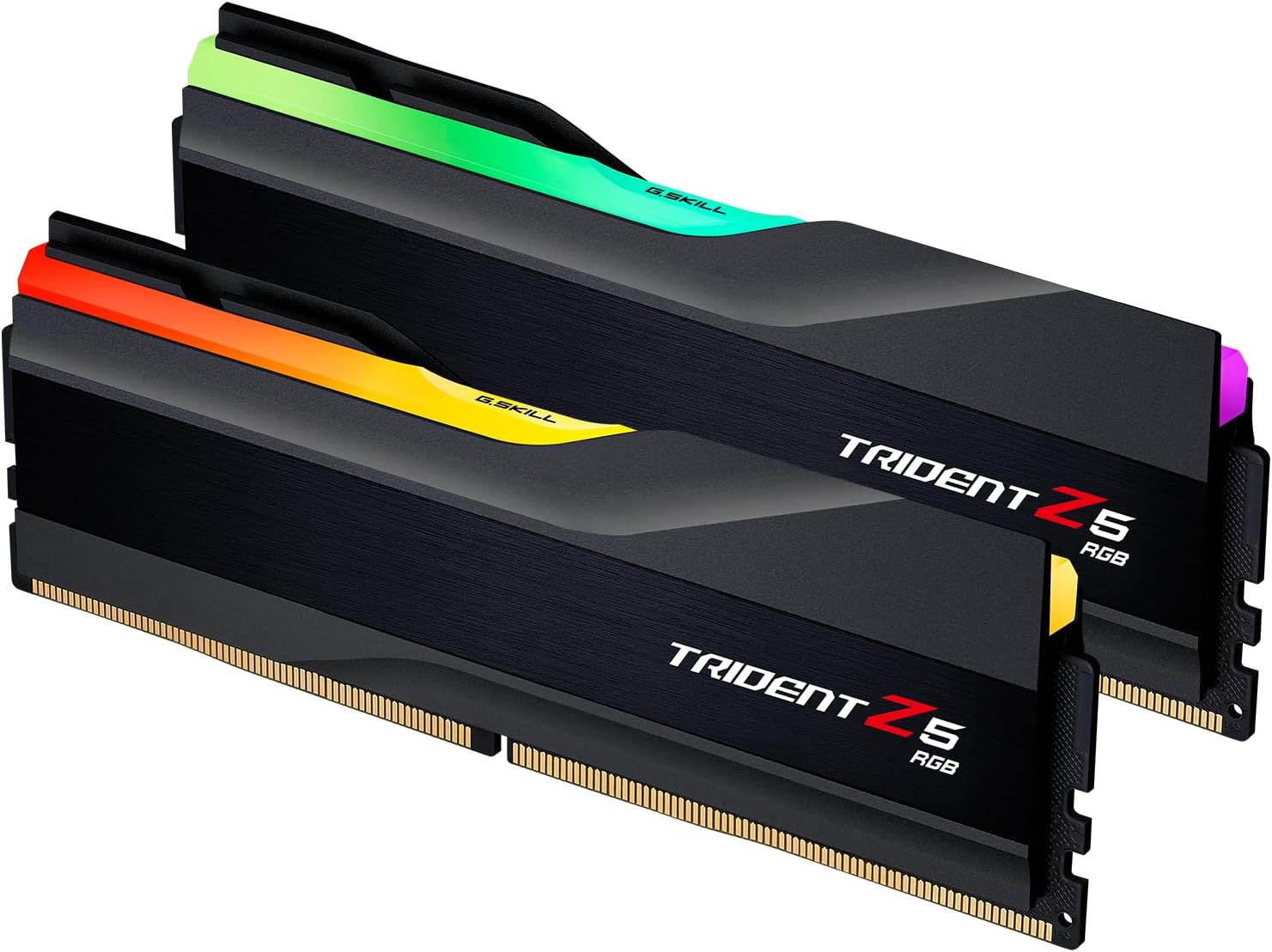 G.SKILL Trident Z5 RGB Series Intel XMP 3.0 DDR5 RAM 48GB 2x 24GB 8000MTs CL38-48-128 1.35V Desktop Computer Memory U-DIMM - Matte Black F5-8000J3848F24GX2-TZ5RK