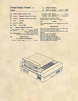 Nintendo Console Patent Art - NES Game Room Art - Retro Poster (8.5 x 11) - 337
