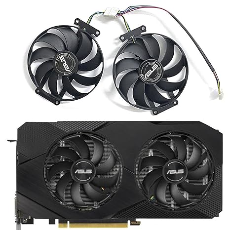 FDC10H12S9-C T129215SU 6PIN RTX 2060 Super GPU Fan for ASUS GTX 1660 1660Ti Dual EVO OC RTX2070 Graphics Card Cooler Fan (FDC10H12S9-C)
