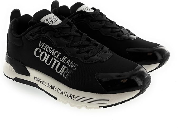 Versace Jeans Couture Dynamic Logo Low-Top Knit Sneakers