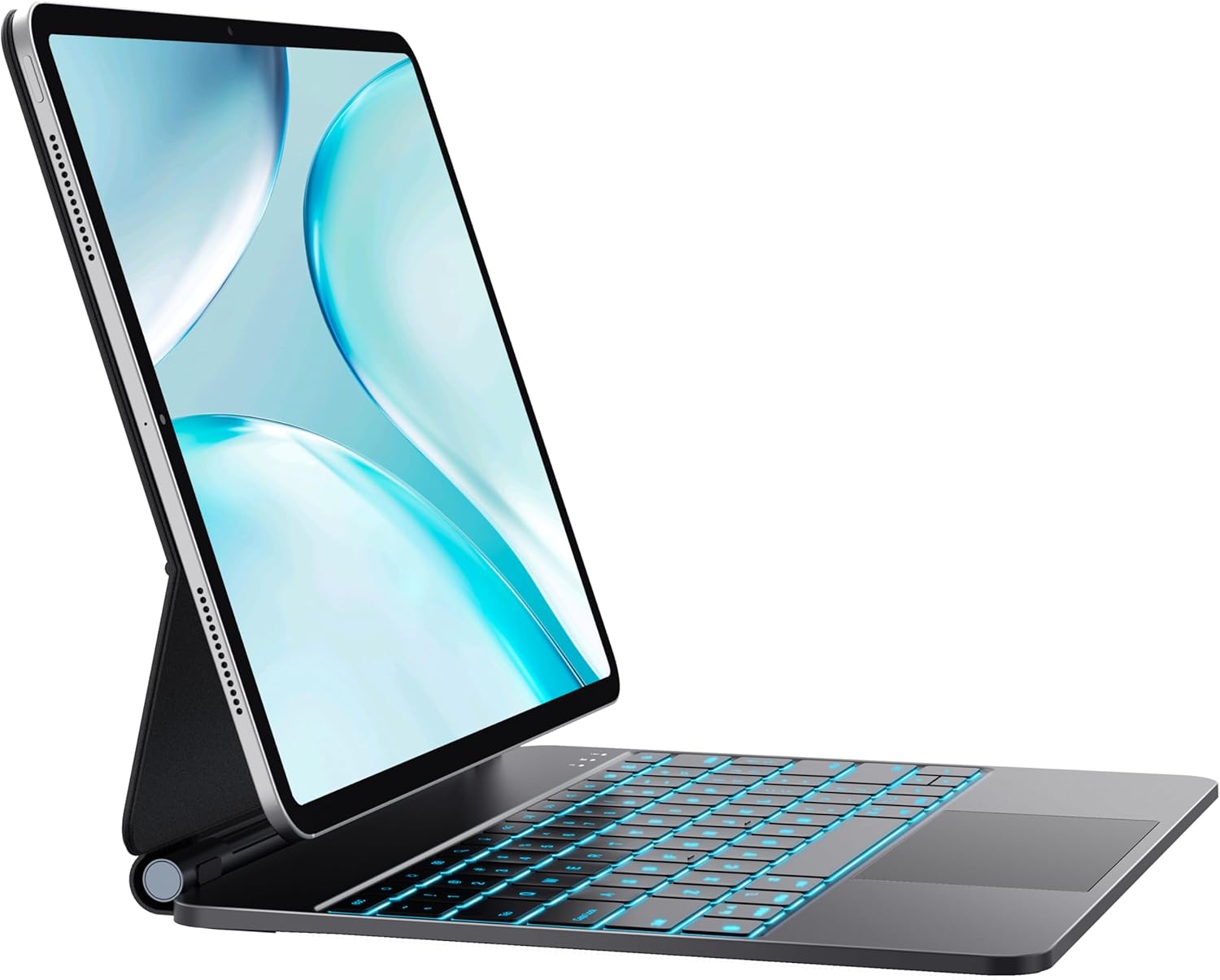 CHESONA for iPad Air 13 Inch Case with Keyboard M2 2024M3 2025, Multi-Touch Trackpad with 7 Color Backlit, Floating Cantilever Stand Wireless Keyboard for iPad Pro 12.9 6th5th4th3rd Gen, Black