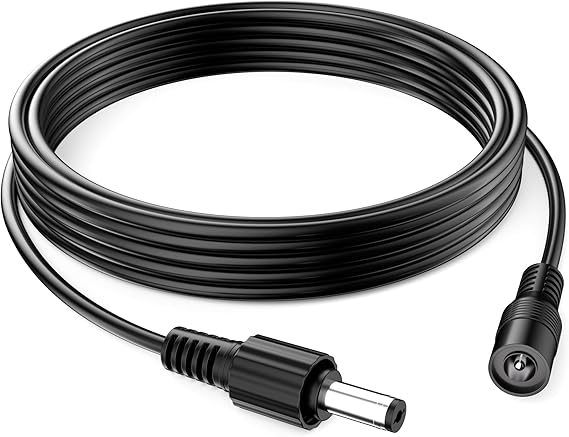 10 Feet Extension Cord for Solar Water Fountain Pump,Suitable for 55W/70W/75W/100W/120W Solar Fountain, Solar Pond Waterfall, Solar Pond Filter, Solar Fountain Extension Cable DC 5521