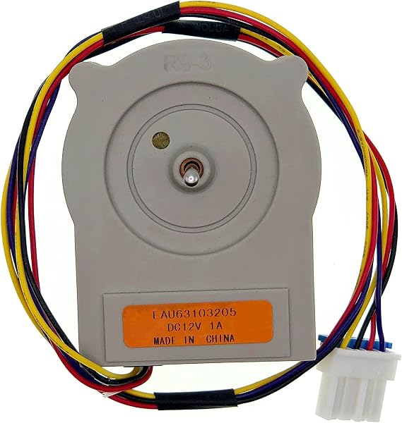 EAU63103205 Refrigerator Condenser Fan Motor, Fit for LG Refrigerators 73132 73133 LFXS24623B Replaces : 4509125 AP6235484 PS12080243 EAP12080243, DC 12V 4-Pin Fan Motor