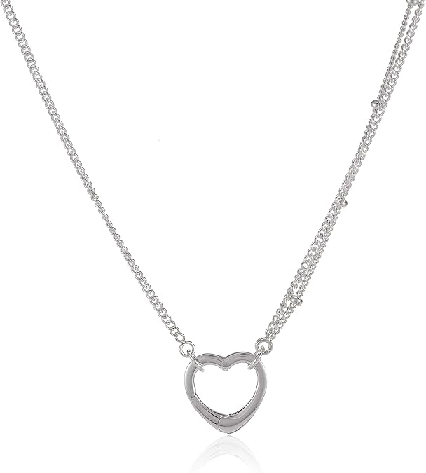 Pandora Open Heart Pendant Silver Necklace 39720470