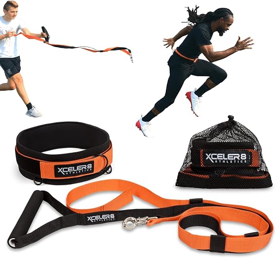 X-PLOSIVE Speed Training Kit / Overload Running Resistance & Release / Harness & Resistance Bands Speed & Agility Equipment for Sprints, Football, Basketball, Soccer, Youth & Adults
