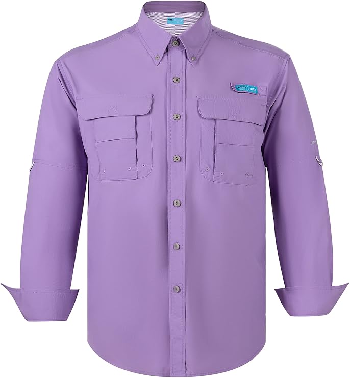 Mens Fishing Shirts Long Sleeve UV UPF 50+ Sun Protection Breathable Waterproof Quick - Dry Hiking Camping