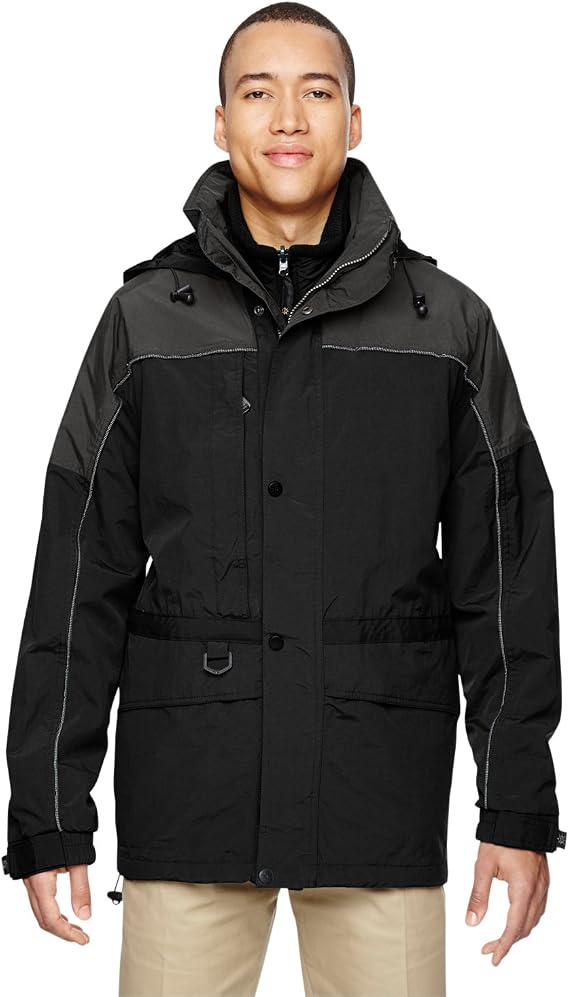 North End Men's 3-In-1 Two-Tone Parka, 4XL, Black 703