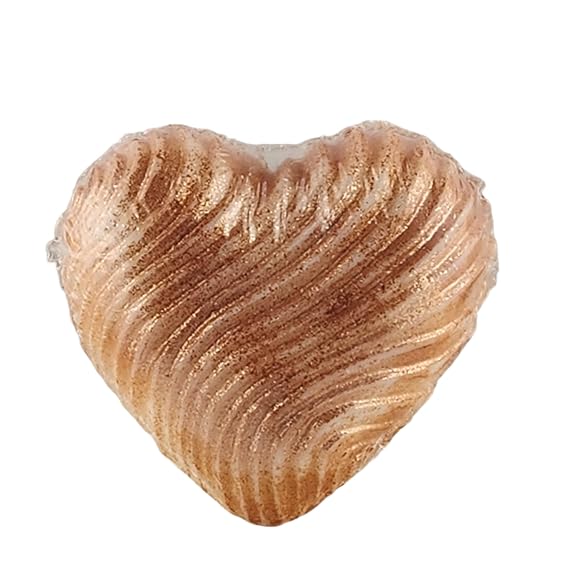 TSA Handmade All Natural Moisturizer Hand and Body Bar Soap, Pink Champagne Scented Fragrance Heart, Glitter, Girl, Mothers Day, Woman, Birthday, Party Favor Gift, White, 3.5 oz (Rose Gold)