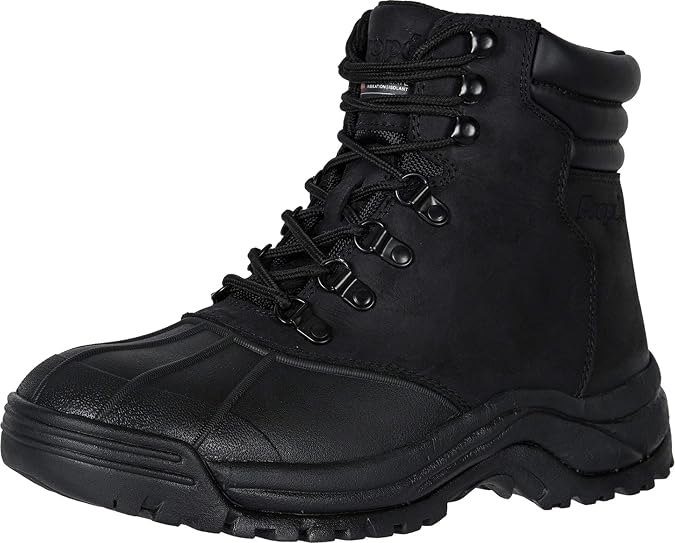 Propet Mens Blizzard Mid Round Toe Snow Casual Boots Ankle - Black
