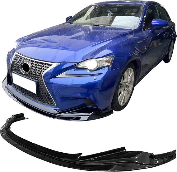 Fit 2014-2016 Lexus F Sport Sedan Front Bumper Lip Gloss Black