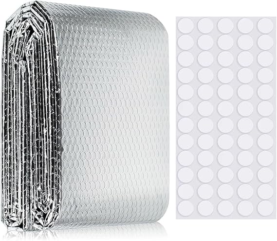 Eco-Friendly Radiator Reflector Panels 0.6m x 1.2m, Bubble Foil Insulation for Heat Retention, Roof & Wall Thermal Barrier, Durable Aluminum Foil with Bubble Layer