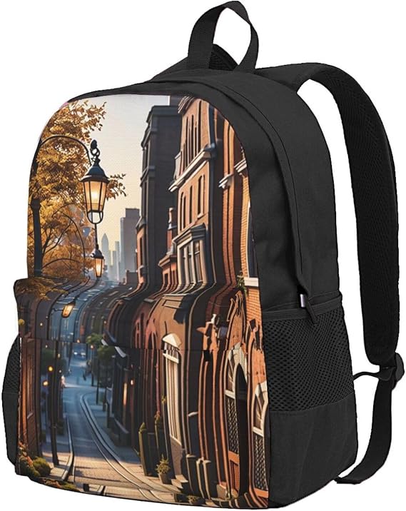Urban Whispers Print Backpack for Men Women, Versatile and Large Capacity Travel Back Pack - Can Hold 15 In Laptop