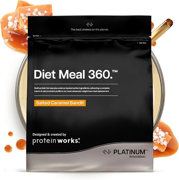 Protein Works | Diet Meal 360 - Platinum, Salted Caramel Bandit, 500g