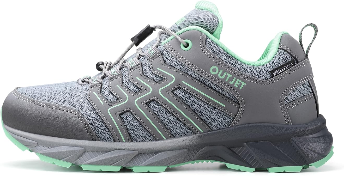Women's Waterproof Hiking Shoes Quick Laces Lightweight Comfortable Breathable Non-Slip Trails Outdoor Sneakers