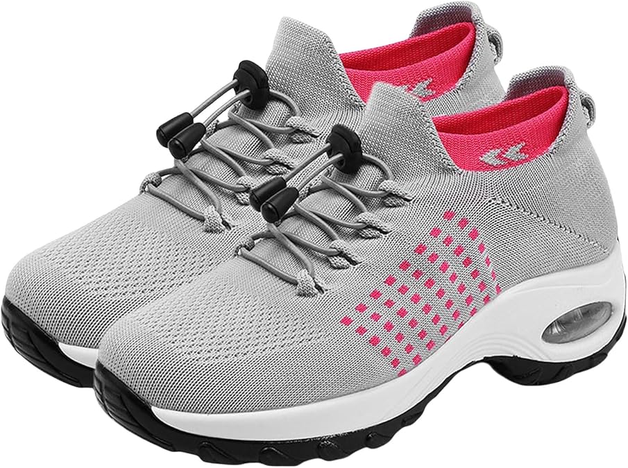 Orthopedic Sneakers Breathable Women Walking Shoes Slip on Trainers Comfort Wear Orthowear Fashion Comfortwear Ortho Plantar Fasciitis Comfortable Air Cushion Stretch Casual Athletic Shoe