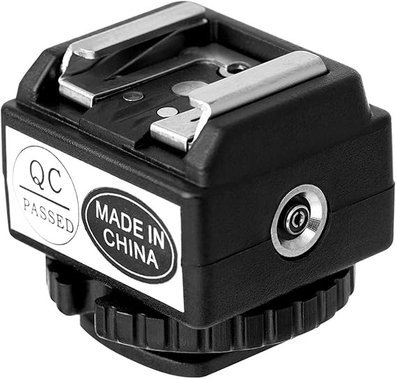 Camera Flash Light Mount Hot Shoe Adapter Extension Flash Bracket PC Sync Port Camera Riser Durable Metal Easy Install DSLR Mirrorless Cameras Night Photography