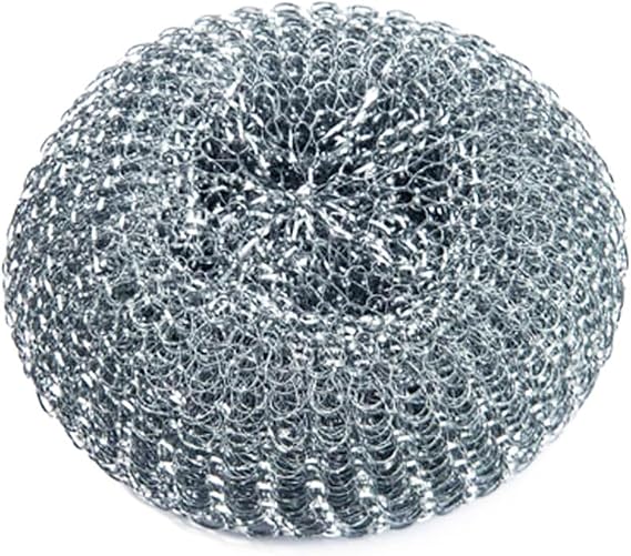 We Can Source It Ltd – Galvanised Metal Scourers Durable Alloy Steel Pot Scrubbers - Reusable Heavy Duty Cleaning Power for Grills, BBQs, Pots, Pans, Kitchen & Catering Use - Pack of 10 x 40g