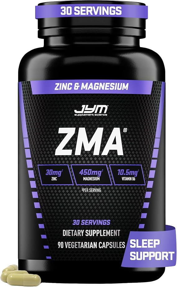 ZMA JYM Zinc & Magnesium Supplement, Vitamin B6 & BioPerine - 90 Veg Caps
